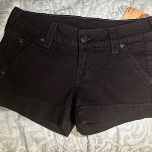 Vintage True Religion Women's Black Denim Shorts